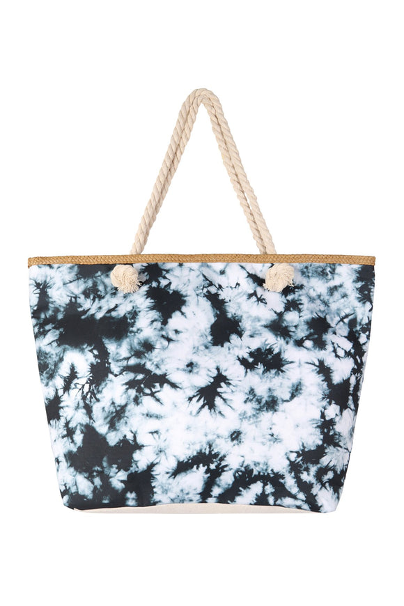 Hdg3218bk - Black Tie Dye Tote Bag